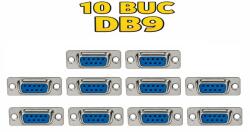 CONNFLY Set 10 conectori SUB-D SERIAL RS232 9 pini mama CONNFLY DS1033-09FUNSISS-CT-10 (DS1033-09FUNSISS-CT-10)