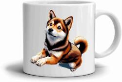  Fehér kerámia bögre 330ml képpel - shiba inu (HRNEK-90X82-BILY-563)