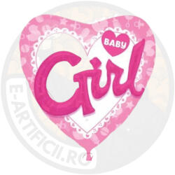 BSM Balon folie gender reveal inima Baby Girl 85 x 80 cm (B1)