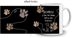  Fehér kerámia bögre 330ml képpel - kutyaház (sötét téma) (HRNEK-90X82-BILY-366)