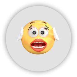  65x65 mm-es kör alakú mágnes - megdöbbent mosoly (MAGNET-65x65-KRUH-71)