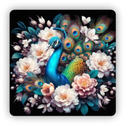  65x65mm-es négyzet alakú mágnes - pávavirág (MAGNET-65X65-CTVEREC-69)