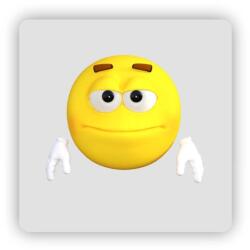  Mágnes 65x65mm-es négyzet - mosolygós merev tekintettel (MAGNET-65X65-CTVEREC-77)