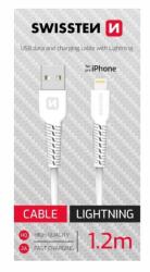 SWISSTEN USB/Lightning adatkábel 1, 2 m - fehér (71506030BOX)