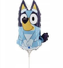 Grabo Bluey fólia lufi 36cm Olasz pálcával Blue