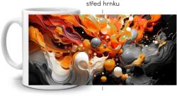  Fehér kerámia bögre 330ml képpel - lángtánc (HRNEK-90X82-BILY-226)