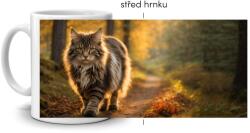  Fehér kerámia bögre 330ml képpel - Fenséges Maine Coon macska (HRNEK-90X82-BILY-509)