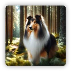  65x65mm-es négyzet alakú mágnes - Collie az Erdőben (MAGNET-65X65-CTVEREC-63)