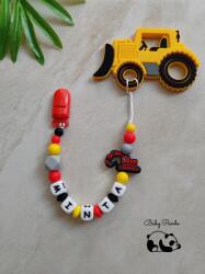 Baby Panda Névre szóló rágcsalánc - Buldózer