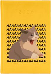  Naptár A5 2026 Sárga Határidőnapló, 142×203mm, 320 oldal, 1 nap/1 oldal (Kalendarz 2026 Żółty AAAAAAAAA)