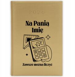 FunnyCase Könyvnaptár 2026 A Hölgy *név* Számítható Arany határidőnapló minták (Kalendarz Złoty NA PANIĄ *IMIĘ* MOŻNA LICZYĆ)