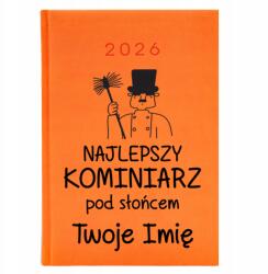  Naptár A5 2026 Narancssárga tervező Legjobb kéményseprő Kéményseprőnek Wz (Kalendarz Pomarańcz Najlepszy Kominiarz)