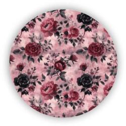  60x60mm-es kör alakú mágnes - rózsaszín elegancia (MAGNET-60X60-KRUH-62)