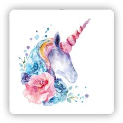  65x65 mm-es négyzet alakú mágnes négyzetek - unikornis akvarell stílusban (MAGNET-65X65-CTVEREC-52)