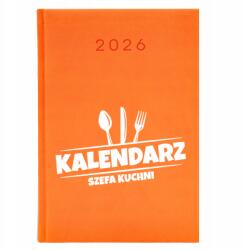  Naptár A5 2026 Narancssárga határidőnapló a szakácsnak Konyhafőnök Név (Kalendarz Pomarańczowy Szef Kuchni Imię)