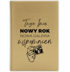 FunnyCase Könyvnaptár 2026 Új Emlékgaléria Arany tervező határidőnapló (Kalendarz Złoty ZROBIĘ Z WAS LUDZI *IMIĘ*)