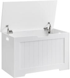 VASAGLE Műanyag tároló láda, fehér 76x40x48cm