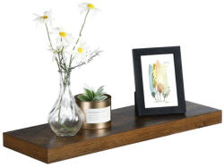 VASAGLE Lebegő fali polc, rusztikus barna 60x20x3cm
