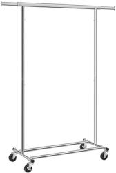 SONGMICS Ruhaállvány gurulós 90kg teherbírású, ezüst