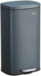 SONGMICS Szemeteskuka 30L, pedálos, lágyan záródó fedél, füstszürke 35x24x63cm