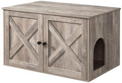 Feandrea Macska alomszekrény, alomtálca tartó, greige 80x53x50cm - edeco