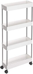 SONGMICS Konyhai tálaló kocsi, gurulós tároló polc, fehér 40x13x86cm