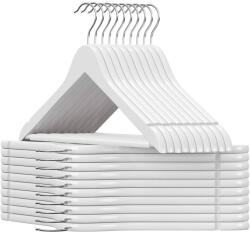 SONGMICS Vállfa készlet 20db, nadrágtartóval, csúszásmentes felület fehér