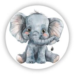  60x60mm kör mágnes - kis mosolygós elefánt (MAGNET-60X60-KRUH-40)