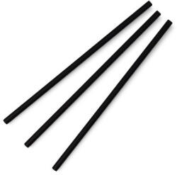  Lebomló szívószál, PLA, fekete 8 mm x 24 cm I 500 db/csomag