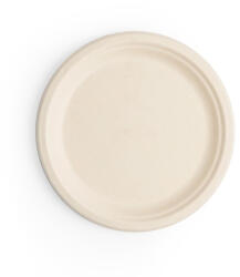 Vegware Lebomló kezeletlen cukornád lapostányér, natúr, 23 cm | 50 db/csomag