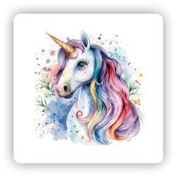  Mágnes 65x65mm négyzet alakú - unikornis akvarell stílusban (MAGNET-65X65-CTVEREC-39)