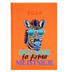FunnyCase Naptár A5 2026 Narancssárga tervező Nélkülem Ez A Cég Nem Létezik Minták (Kalendarz A5 2026 Pomarańcz Zwierzęta)