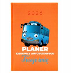  Naptár, A5, 2026, narancssárga, sofőröknek, buszsofőröknek, mintás