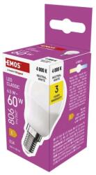  LED izzó Classic Mini Globe / E14 / 6, 5 W (60 W) / 806 lm / semleges fehér (em_8592920127766)