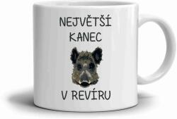  Fehér kerámia bögre 330ml képpel - a legnagyobb vaddisznó (HRNEK-90X82-BILY-420)