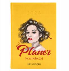  Naptár A5 2026 Sárga Határidőnapló Ajándék Tervező Kozmetikai táska Minták (Kalendarz 2026 Żółty Planer Dla Kosmetyczki)