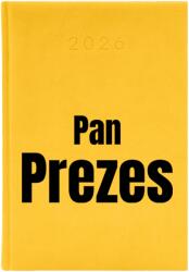  Könyvnaptár A5 2026 Sárga Ajándék Határidőnapló Hölgyeknek Elnök Minták (Kalendarz 2026 Żółty Pan Prezes)