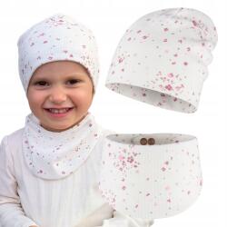 Bubalove Beanie baba sapka pamut sálgallérral 46-50 cm Virágok