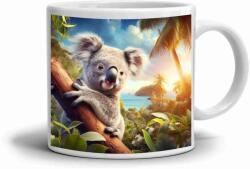  Fehér kerámia bögre 330ml képpel - koala a trópusi paradicsomban (HRNEK-90X82-BILY-274)