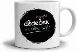  Fehér kerámia bögre 330ml képpel - legjobb nagypapa 2 (sötét téma) (HRNEK-90X82-BILY-380)