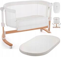 Petite&Mars Glory kiságy, pótágy, kerekek, 95-108×55cm, Cream (926401)