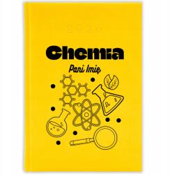 FunnyCase Könyvnaptár 2026 Asszony Kémiája *név* Citrom tervező Ajándék Minták (Kalendarz Cytrynowy CHEMIA PANI *IMIĘ*)