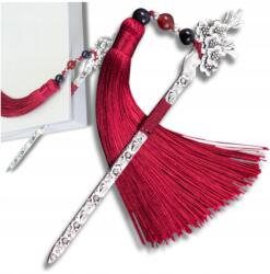 EdiBazzar Antik könyvjelző kard medál virágokkal iskolai (N98)