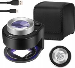 Reball Ékszer Nagyító Numizmatikai Mikroszkóp Üveg Nagyítás 30X Usb-c Led Uv (Lupa jubilerska 30x25mm RT0347 NWA0001628)
