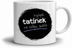  Fehér kerámia bögre 330ml képpel - legjobb apa 2 (sötét téma) (HRNEK-90X82-BILY-382)