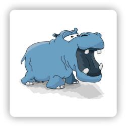  65x65 mm-es négyzet alakú mágnes - rajzfilm víziló (MAGNET-65X65-CTVEREC-46)