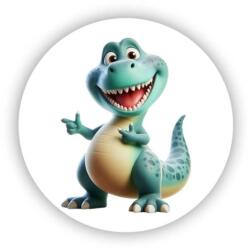  60x60mm kör mágnes - mosolygó dino barát (MAGNET-60X60-KRUH-49)