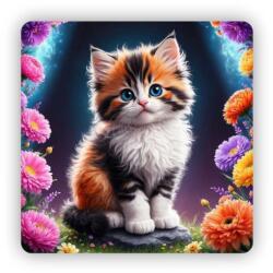  65x65mm-es négyzet alakú mágnes - Aranyos Kiscica 3 (MAGNET-65X65-CTVEREC-60)