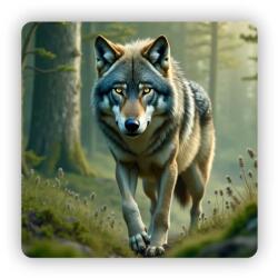  65x65mm-es négyzet alakú mágnes - Farkas Őrző (MAGNET-65X65-CTVEREC-56)