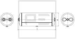 PE Automotive Rezervor Aer, Sistem Compresor 076.451-80A Man E2000/F2000/F90/G90/L2000/M90